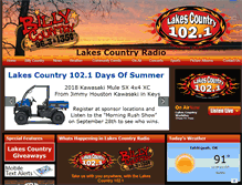 Tablet Screenshot of lakescountry1021.com